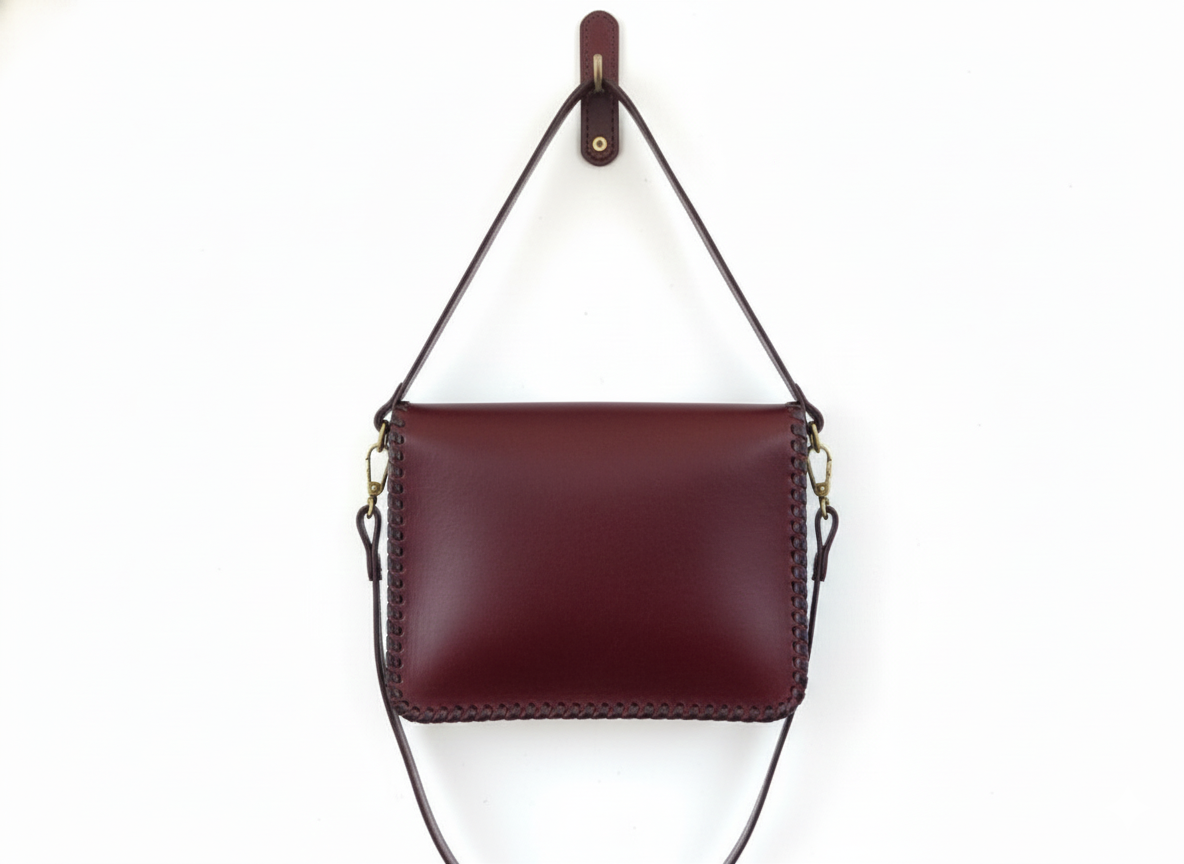 Embossed Leather Handbag