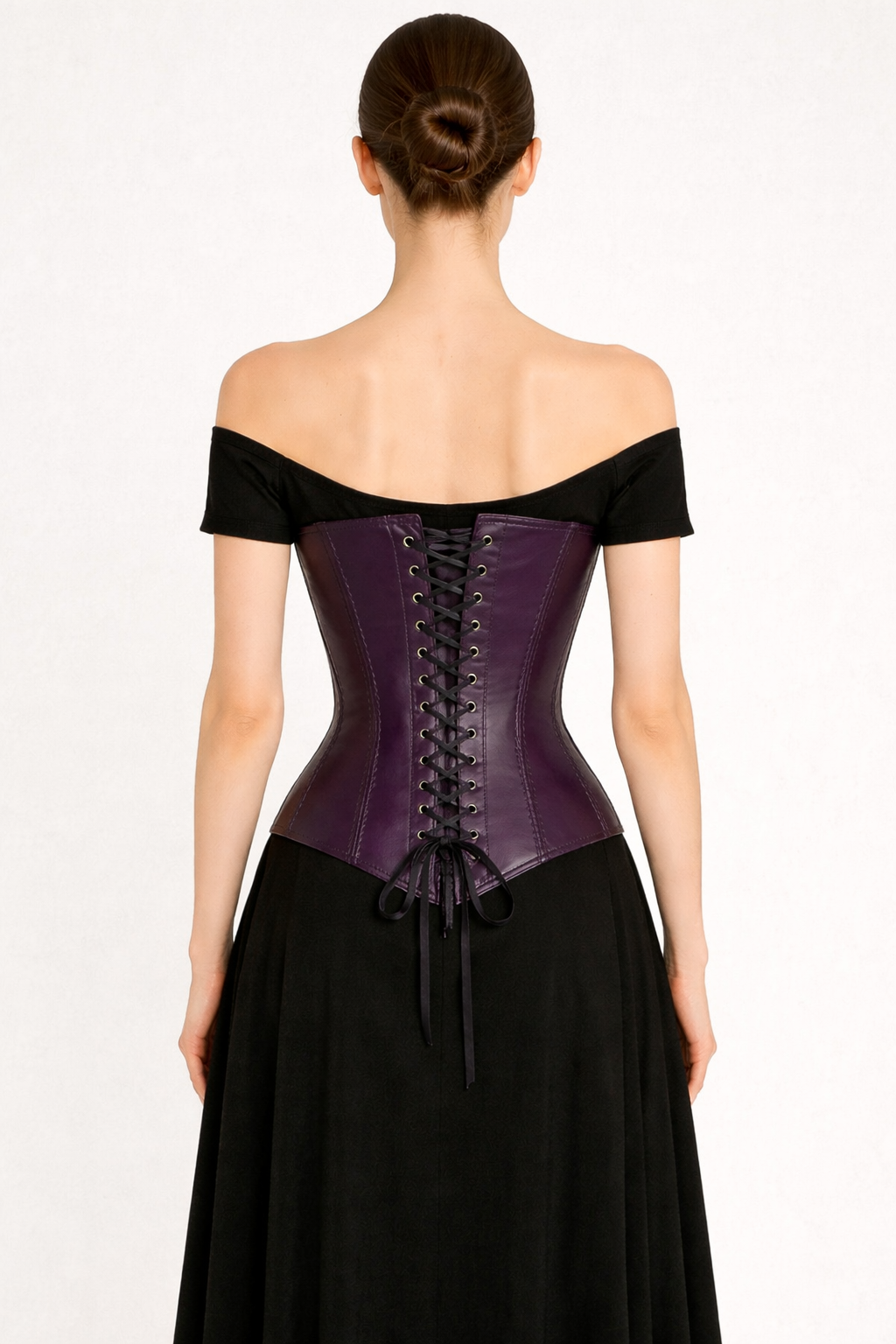 Purple Lace-Up Corset