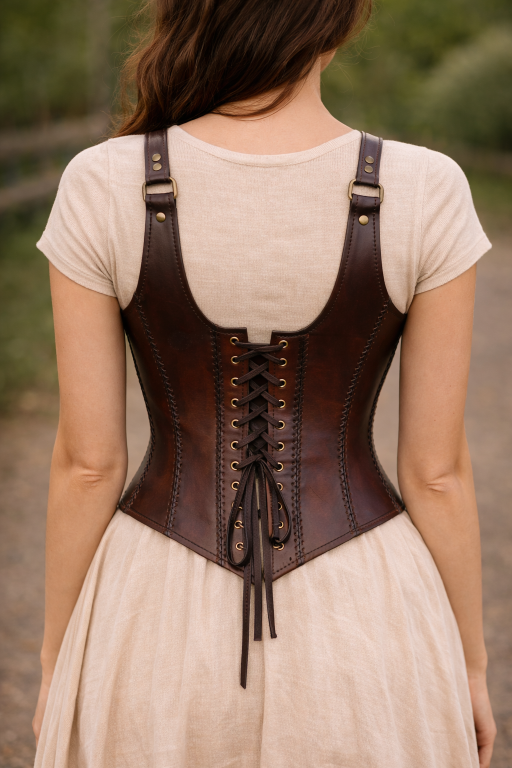 Handcrafted Leather Corset Vest