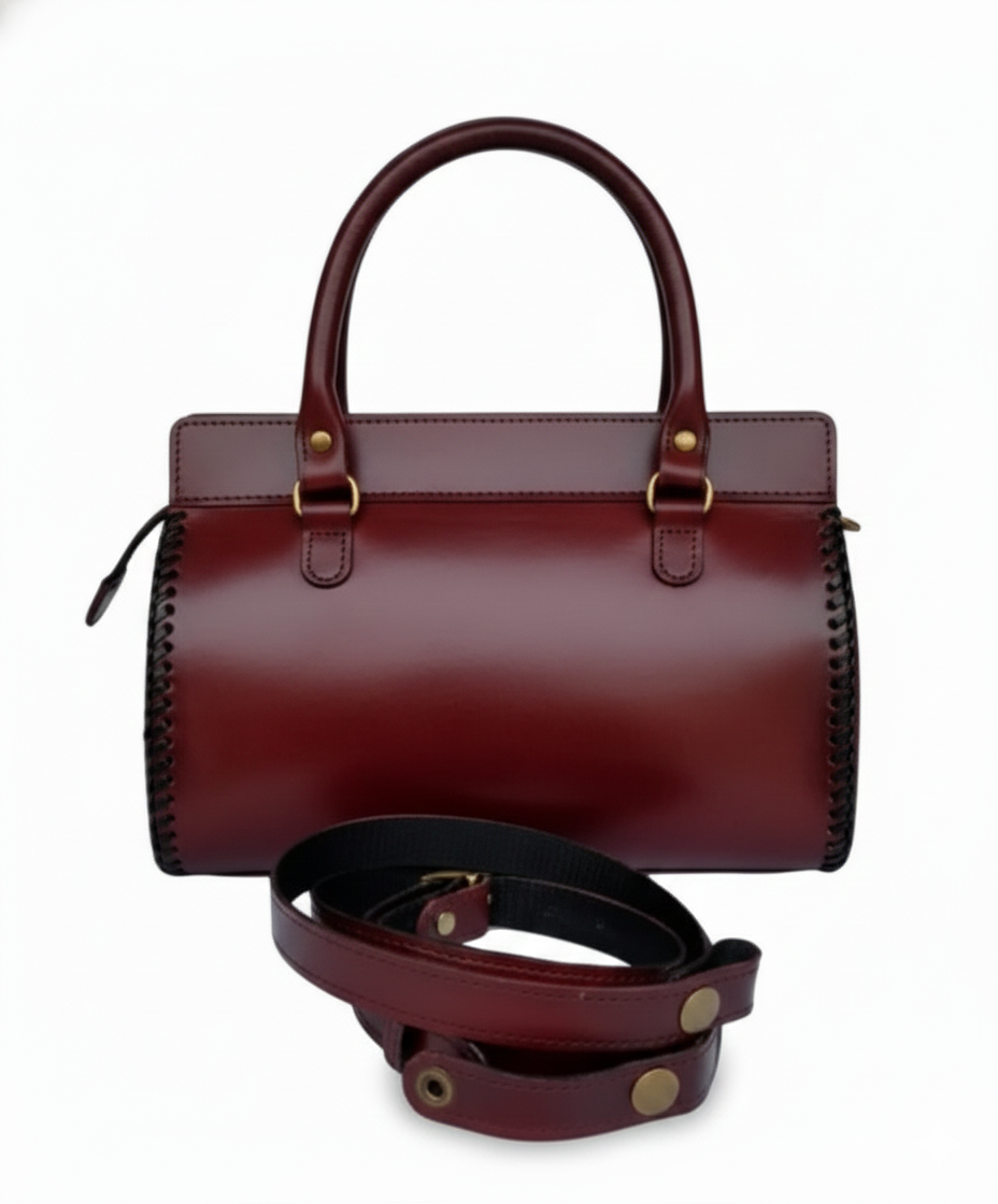 Elegant Burgundy Leather Handbag