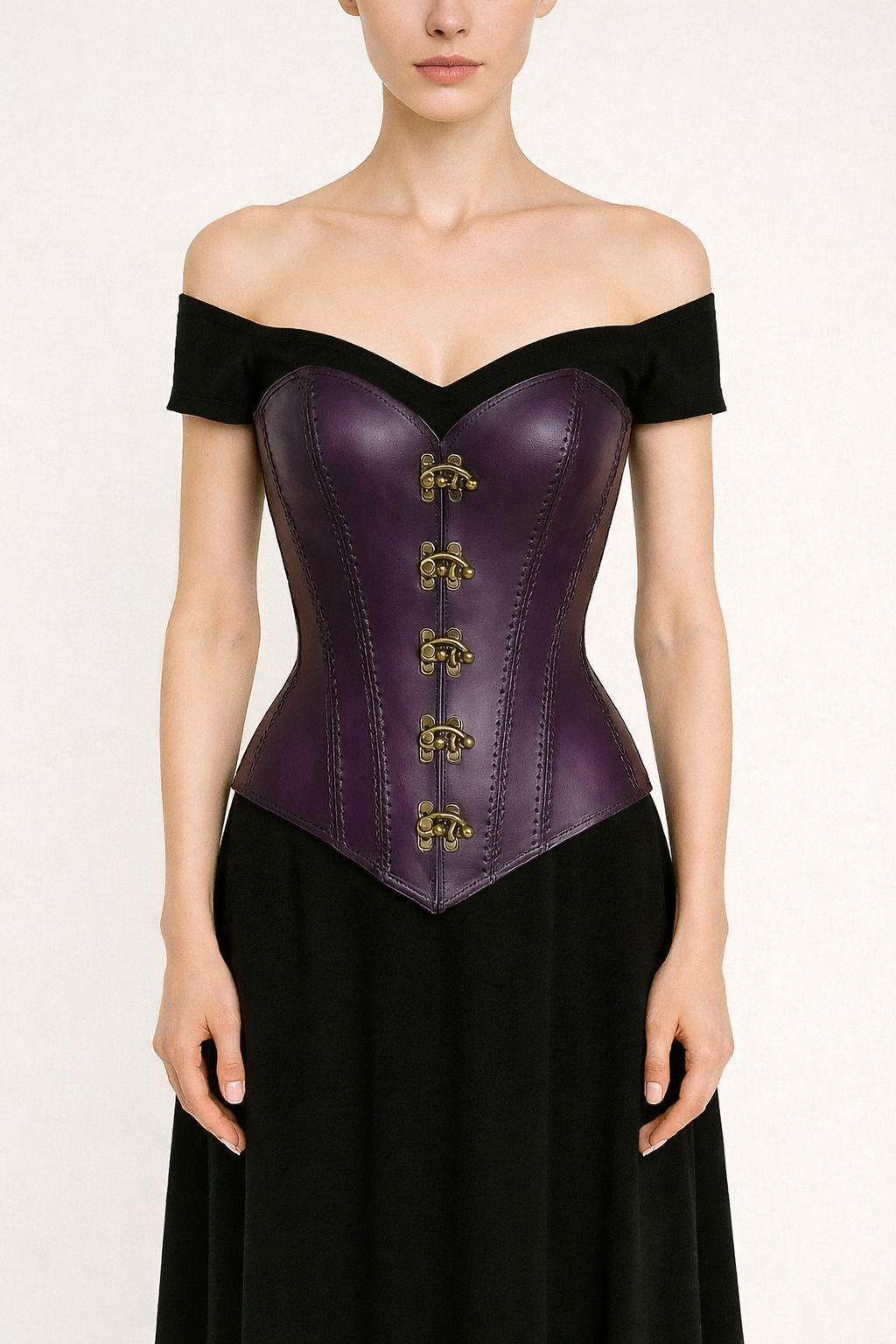 Purple Lace-Up Corset