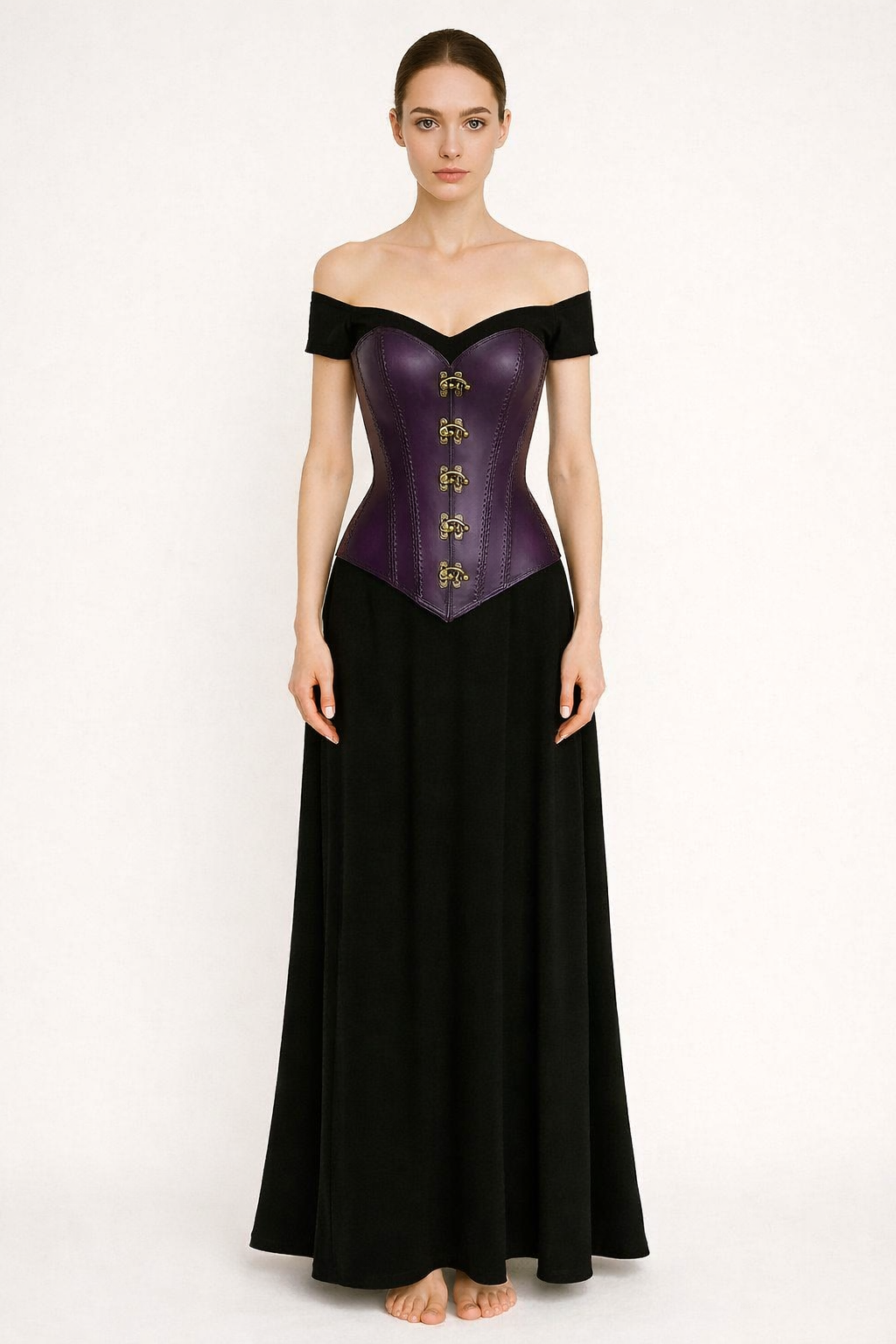 Purple Lace-Up Corset