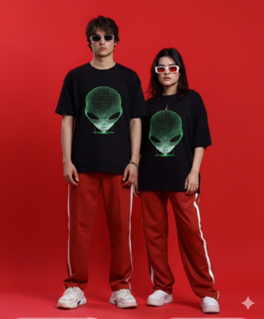 Alien Graphic Black T-Shirt
