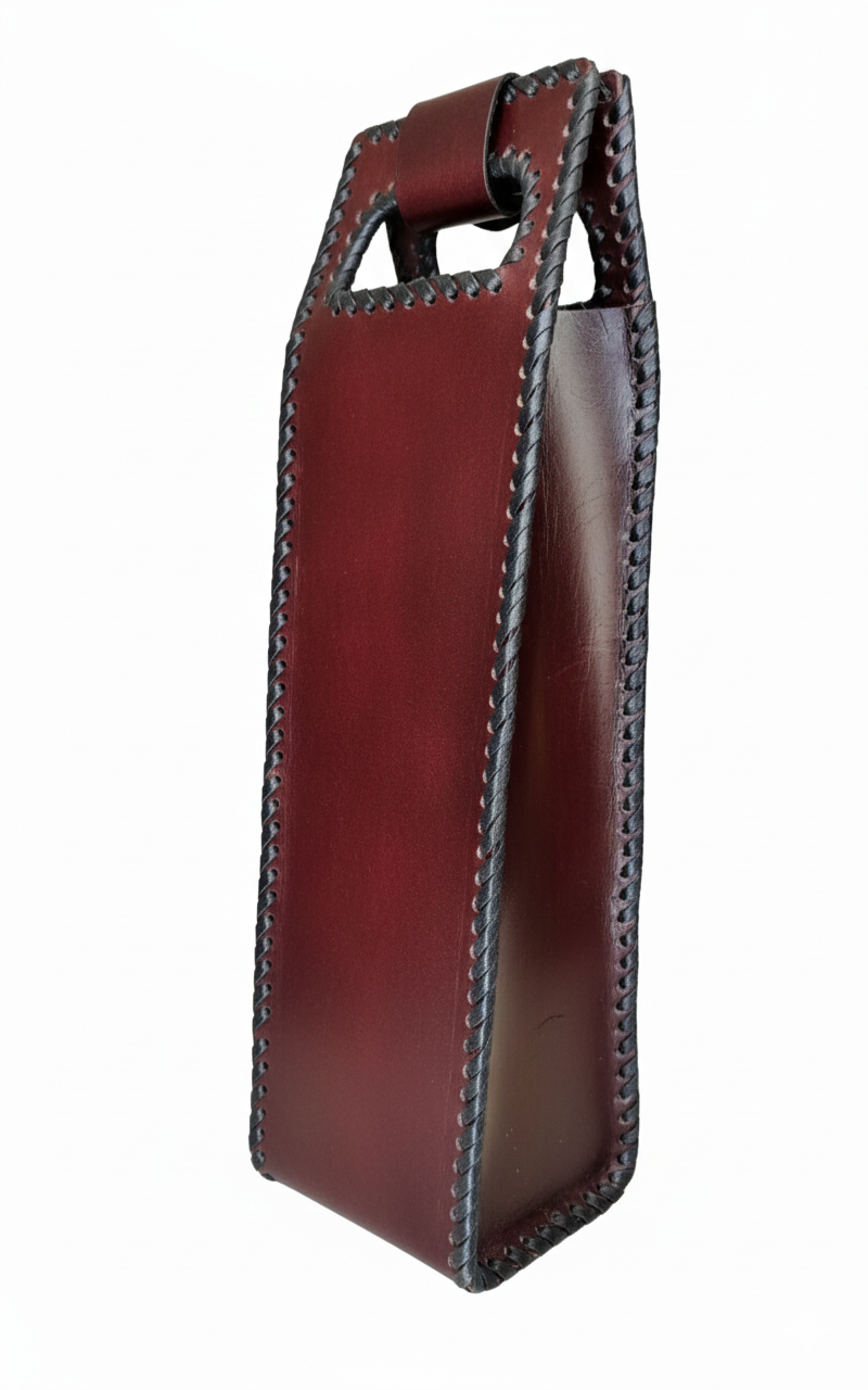 Handcrafted Leather Wine Bag