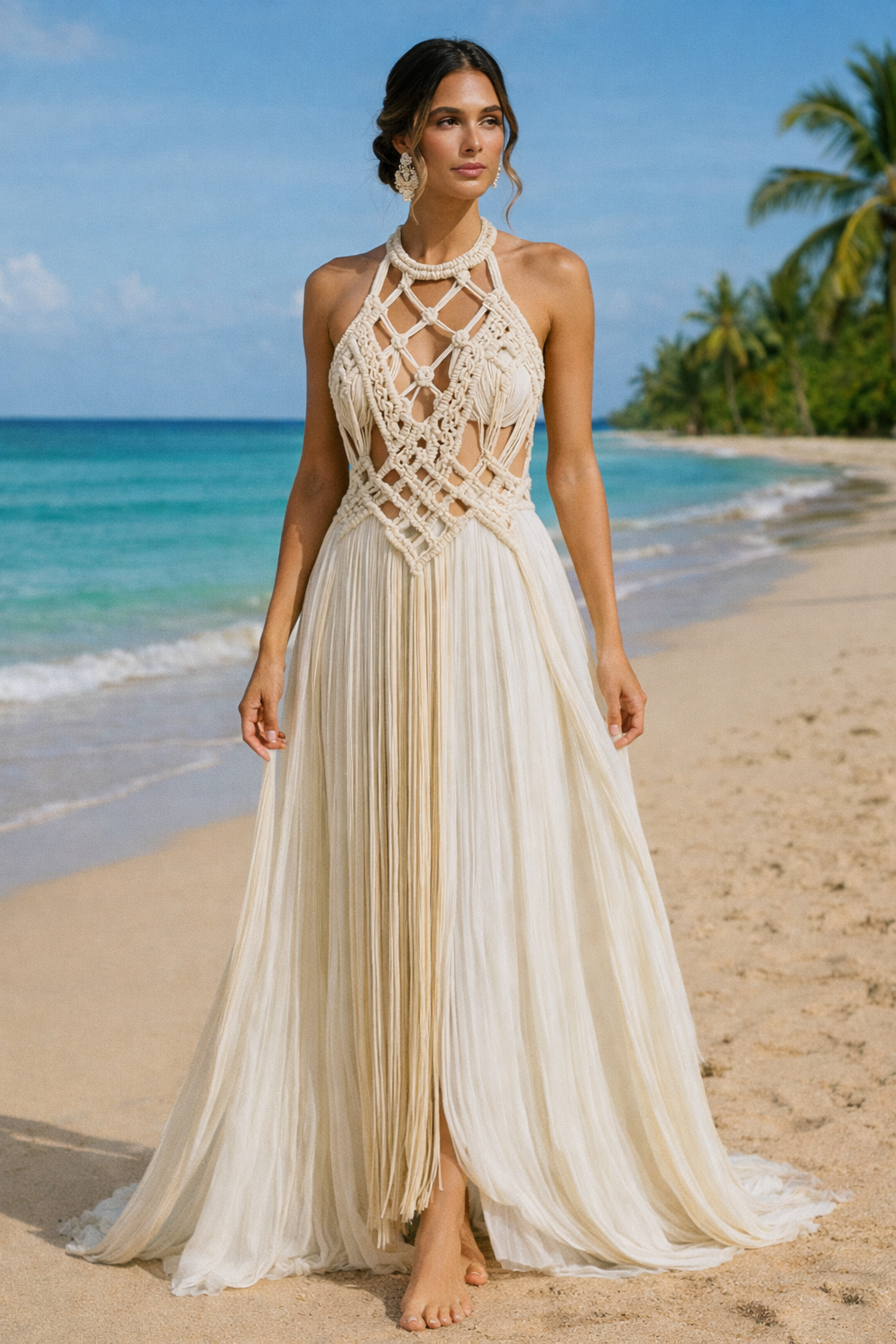 Bohemian Beach Wedding Dress