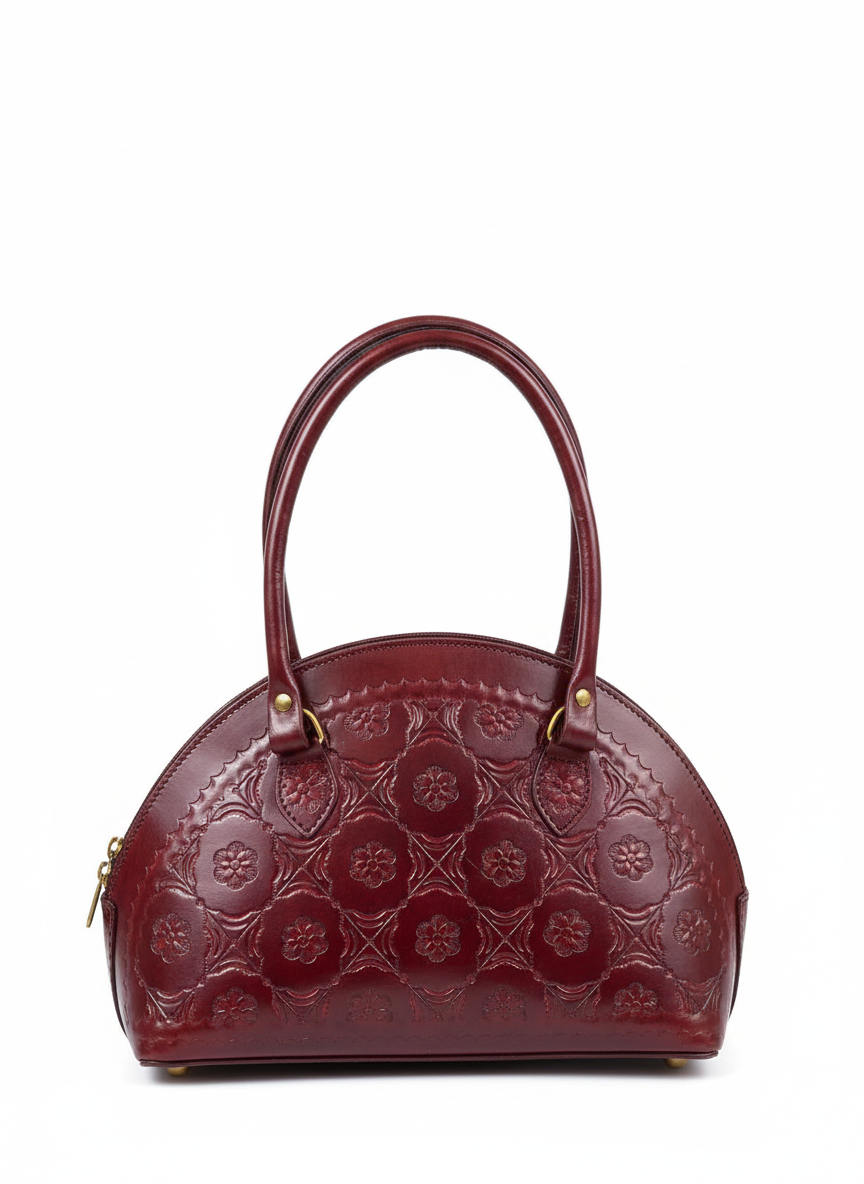 Elegant Maroon Handbag