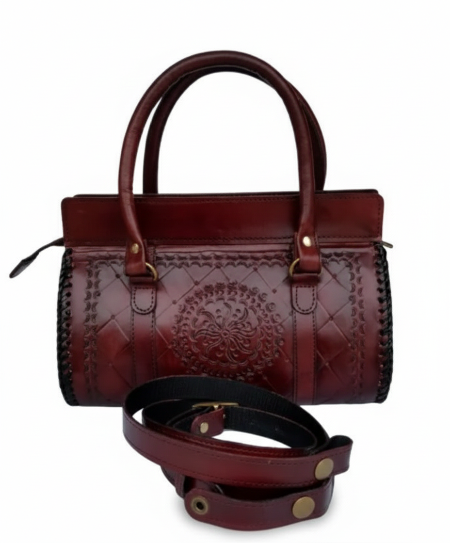 Elegant Burgundy Leather Handbag