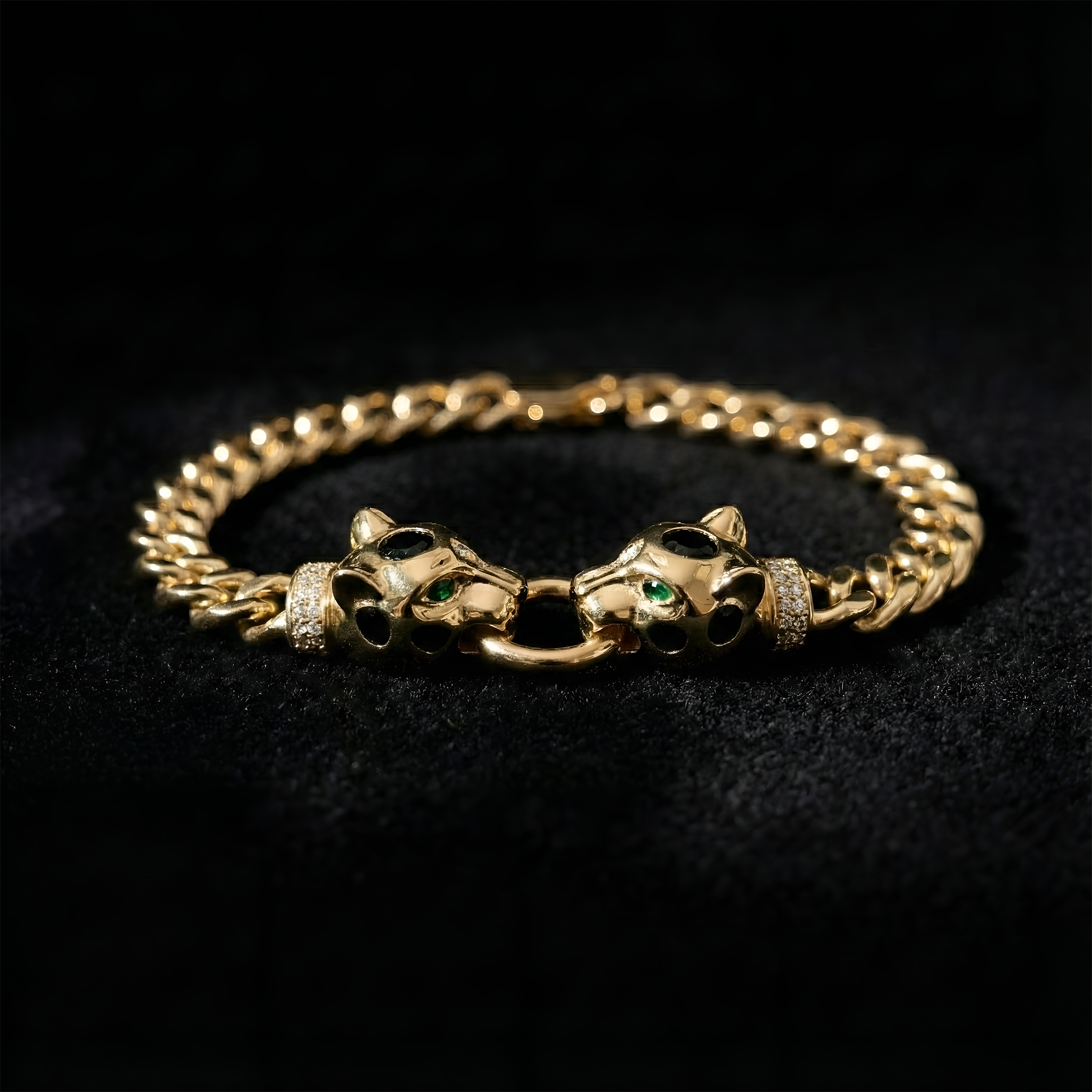 Panter Başlı Altın Bileklik