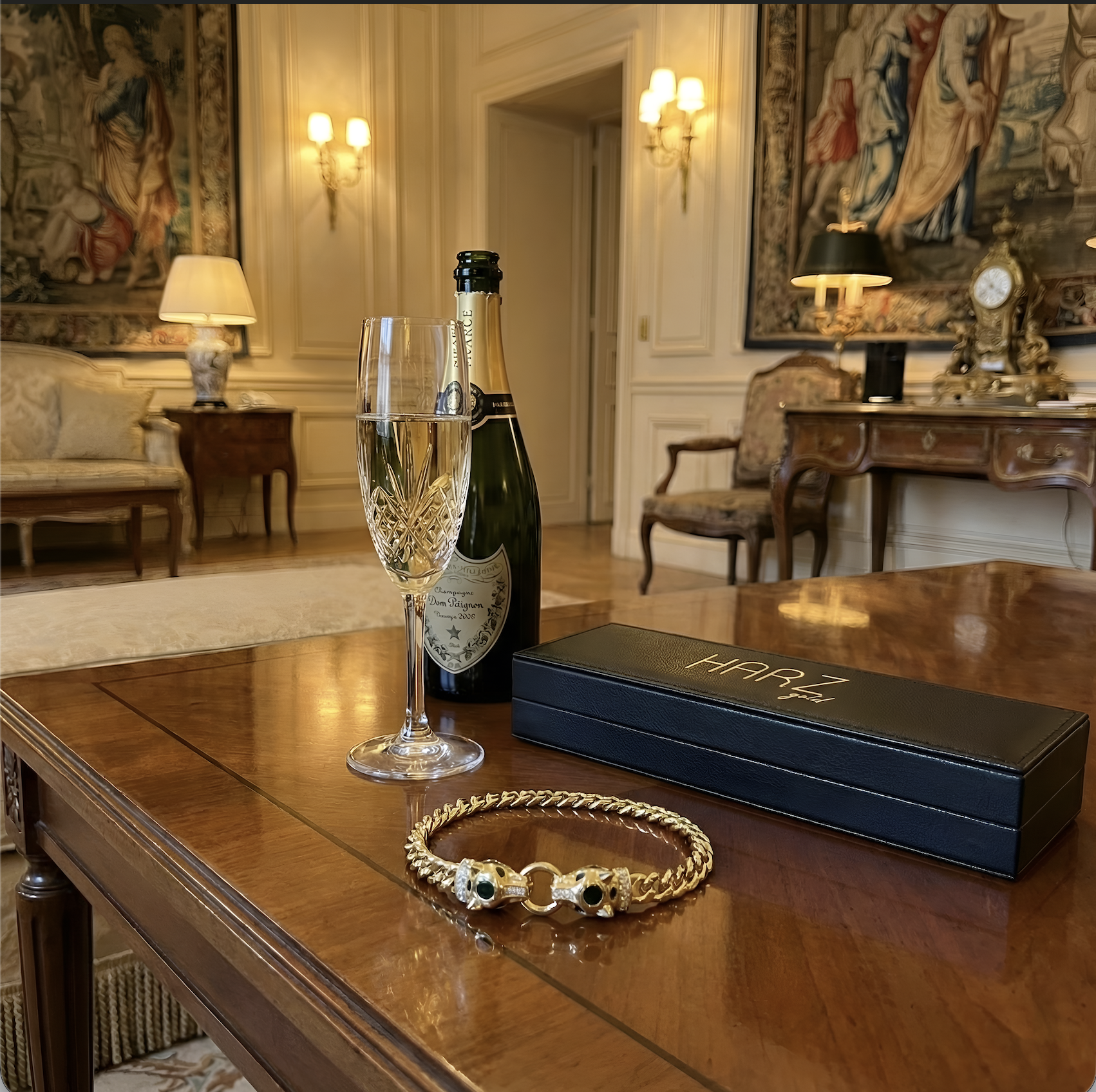 Panter Başlı Altın Bileklik