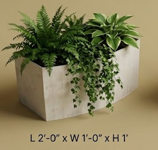 BAG-3 FRP Curved-Out Planter