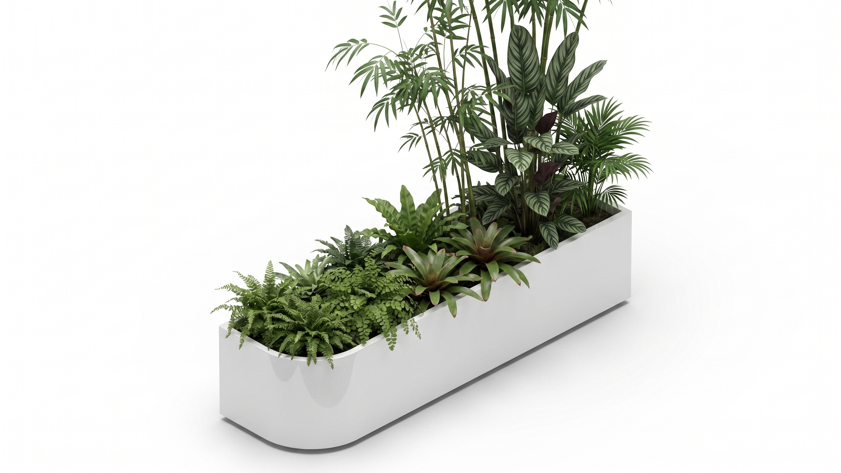 FRP Planter line One Side Round 