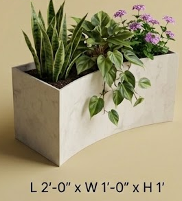 BAG-2 FRP Curved-In Planter