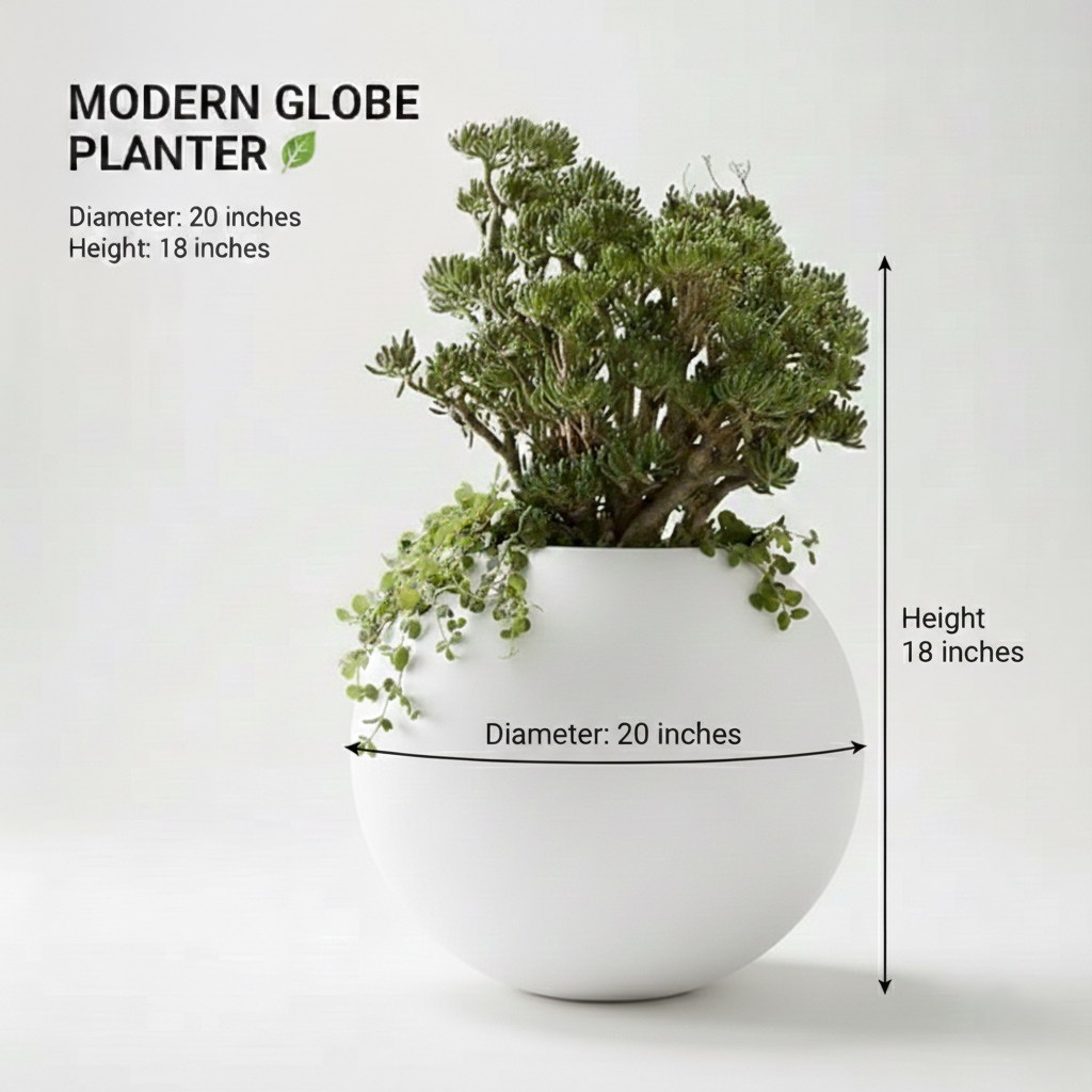 BGY-1 Modern Globe Planter