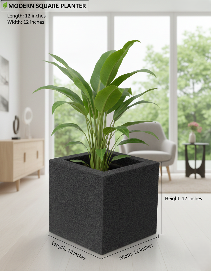 BGY-4 FRP Modern Square Planter