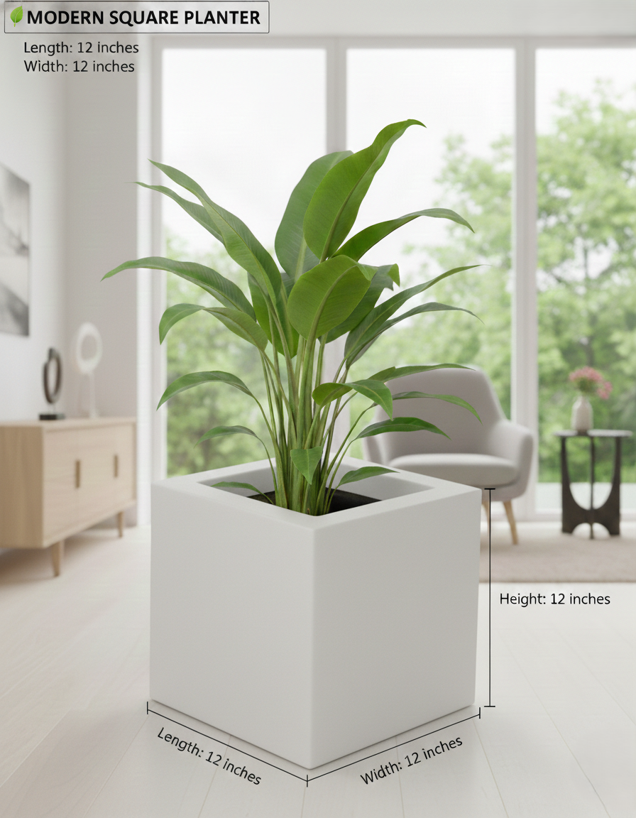 BGY-4 FRP Modern Square Planter