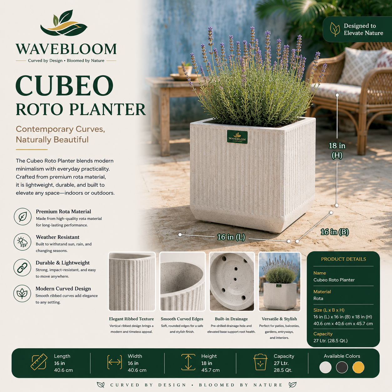 Cubeo Roto Planter