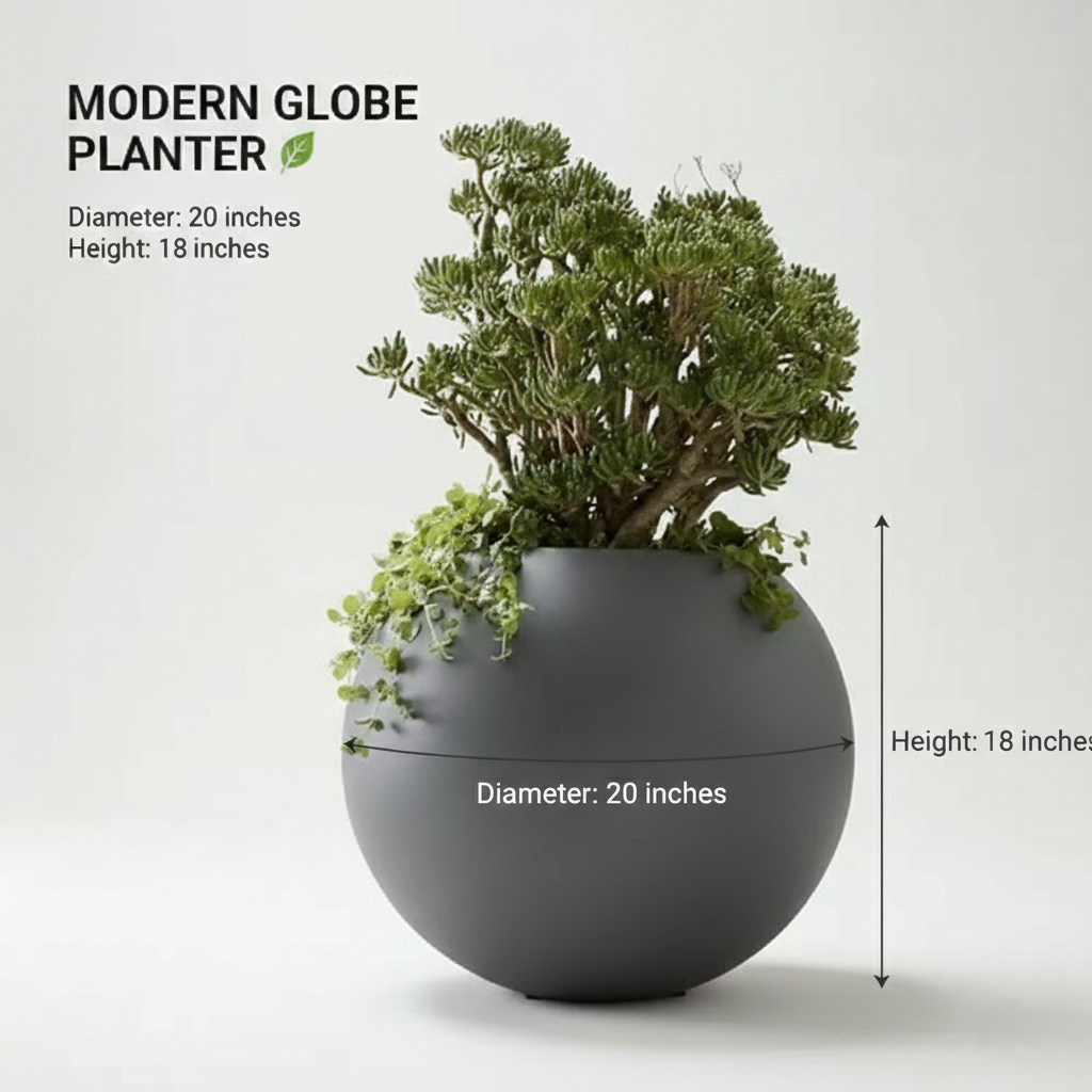 BGY-1 Modern Globe Planter