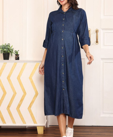 Denim Maternity Dress