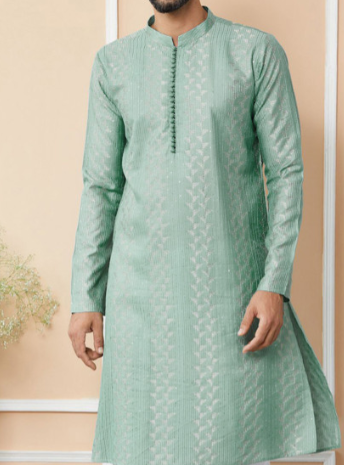 Men’s mint green kurta