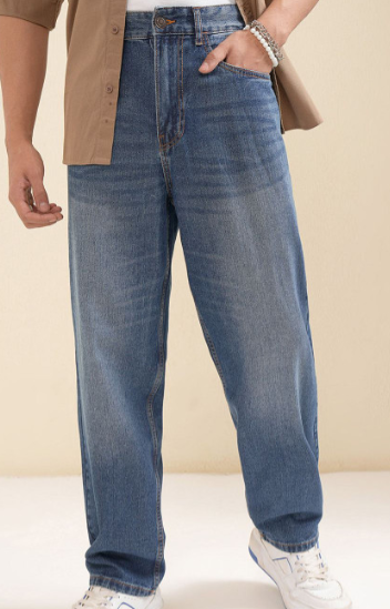 Men's Relaxed Fit Blue Jeans