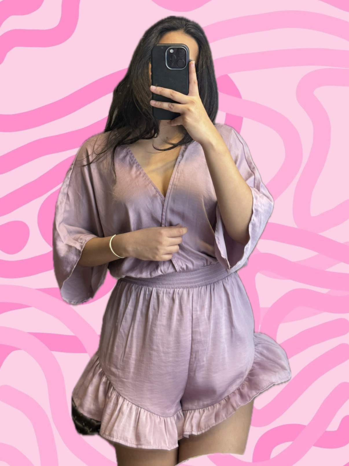 Satin Ruffle Romper