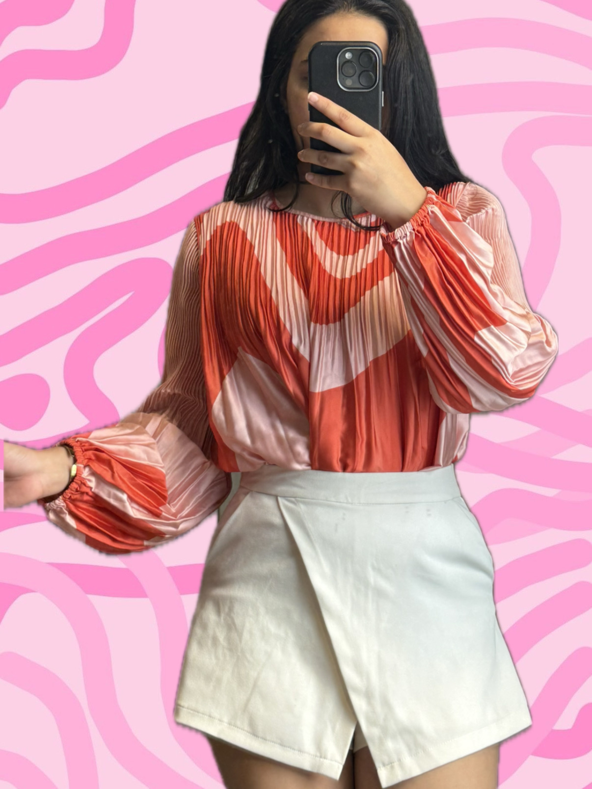 Pleated Abstract Top