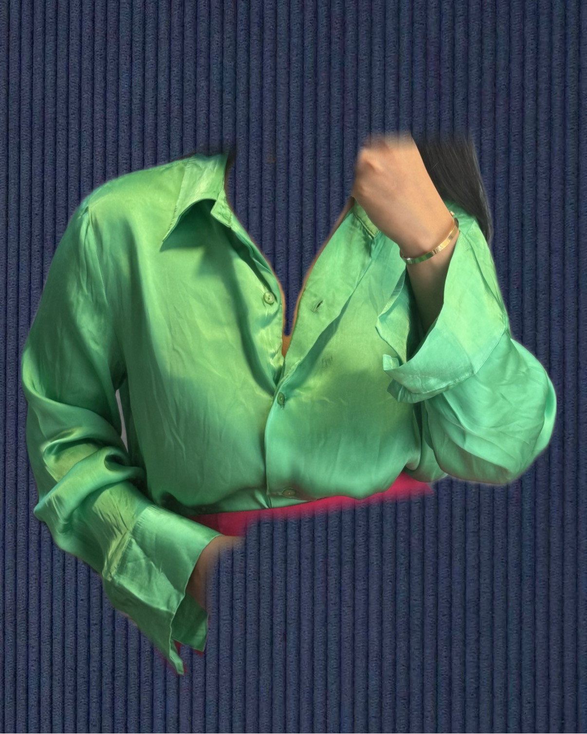 Green Satin Shirt