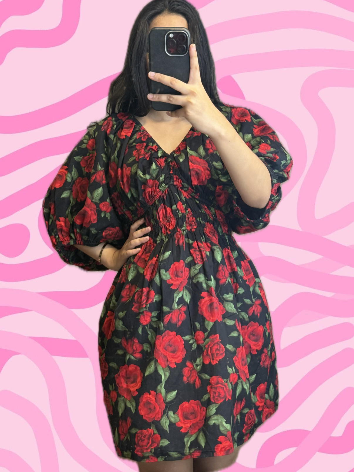 Floral Puff Sleeve Dress