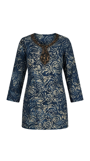Indigo Swirl Printed Kurti