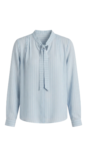 Light Blue Pinstripe Blouse