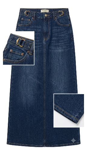 Denim Maxi Skirt