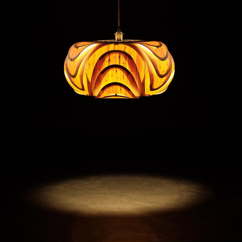 Handmade bamboo pendant lamp for home, restaurant, bar,cafe Kitchen island lamp, Wood hanging lamp Housewarming gift, Chandelier Lighting