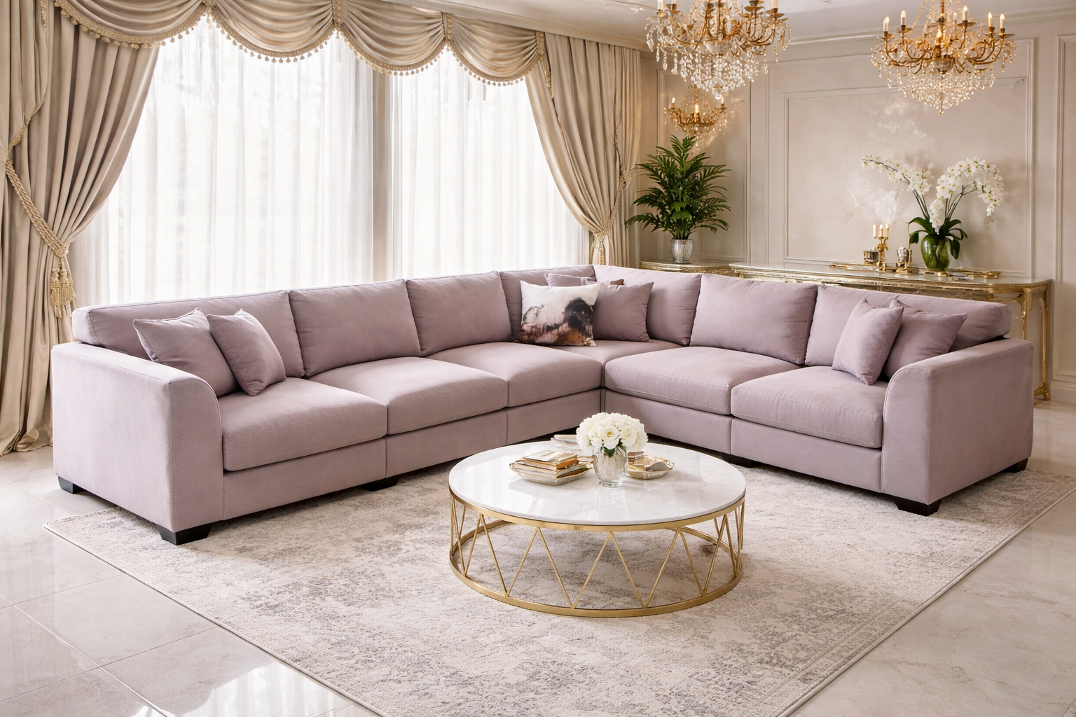 Modern L-Shaped Sectional Sofa