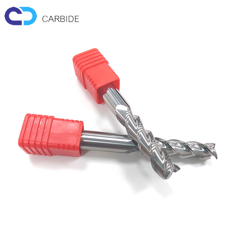 Tungsten carbide end mills 55HRC 3 flutes for Aluminum cutting