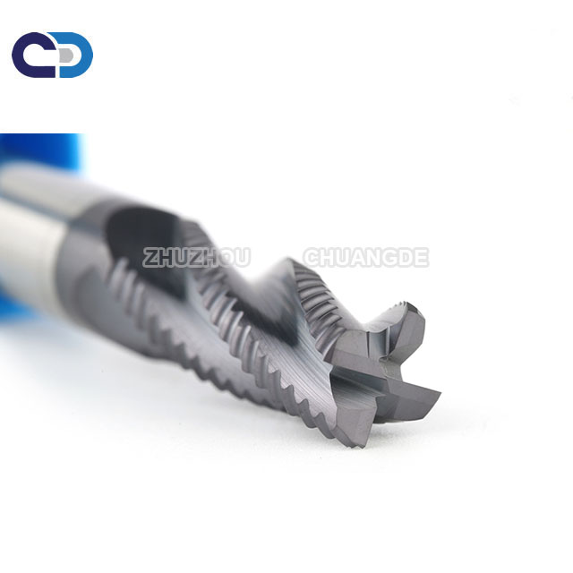 Solid Carbide End mills hard alloy 4 Flute Rough Endmill tool coating