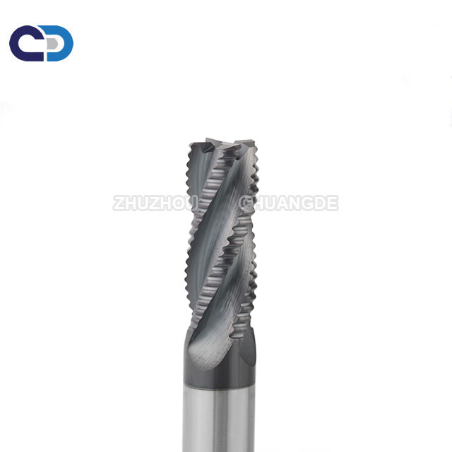 Solid Carbide End mills hard alloy 4 Flute Rough Endmill tool coating