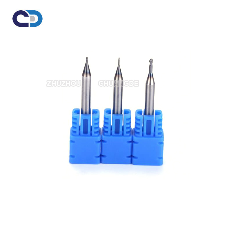 HRC55/HRC65 Micro Diameter End Mills Ultrafine micro solid Carbide end Mill d0.2 d0.3 d0.4