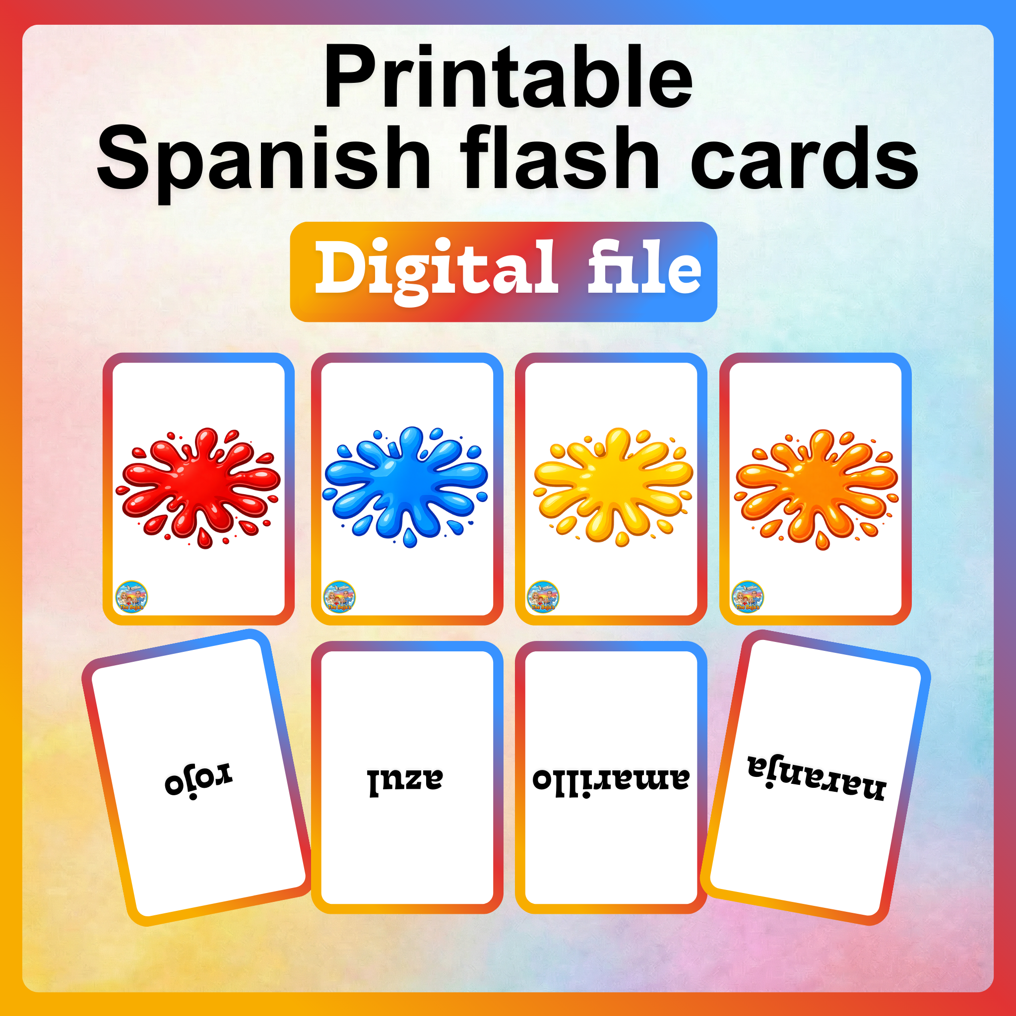 Spanish Color Flash Cards - Colors