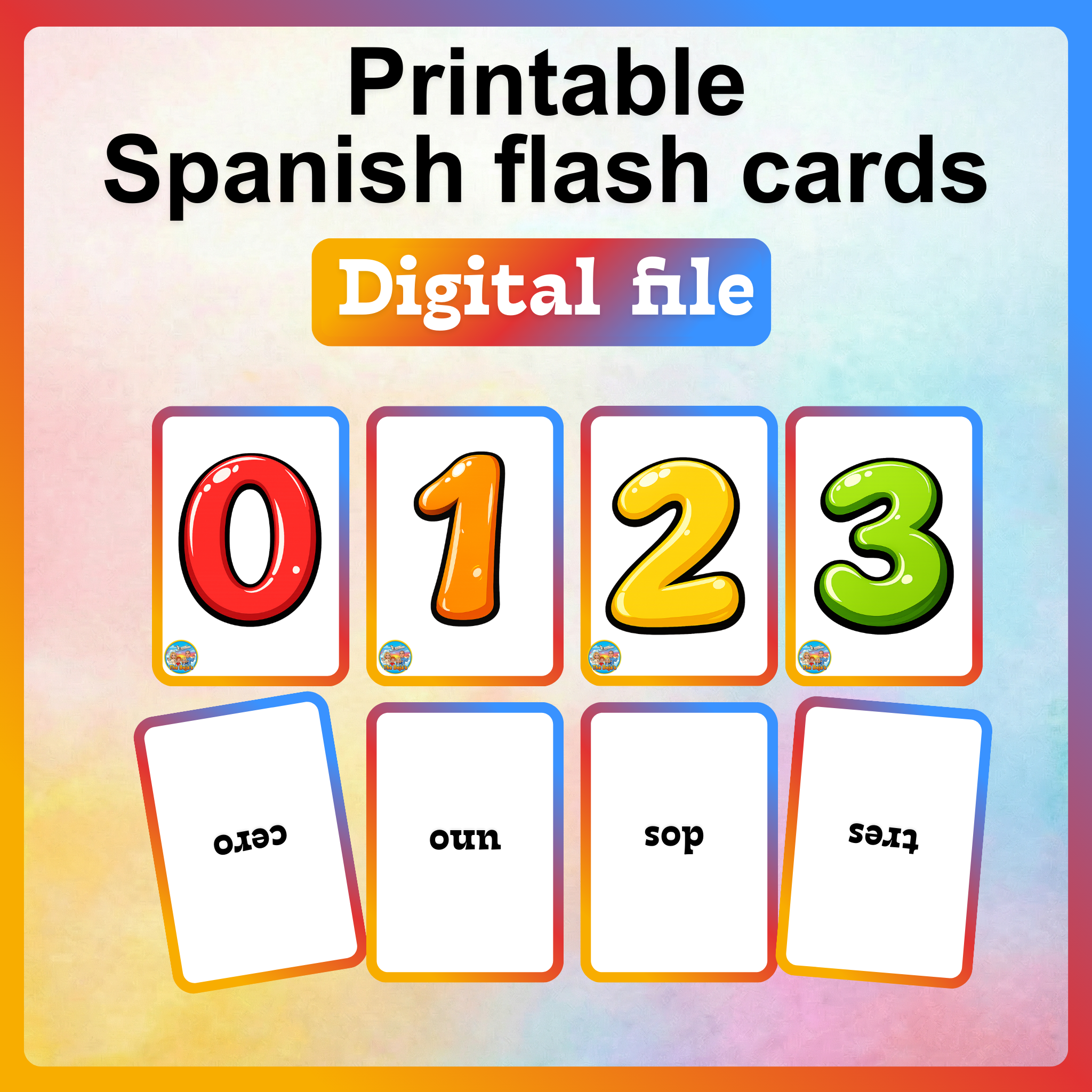 Printable Spanish Flash Cards - Numbers