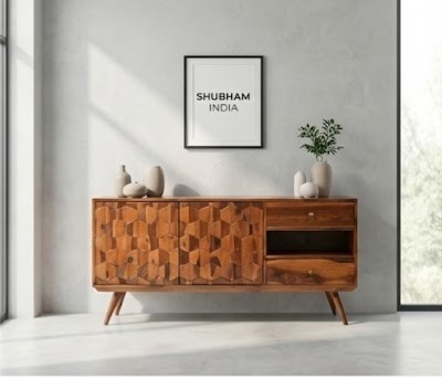 Mid-Century Modern Wooden Sideboard