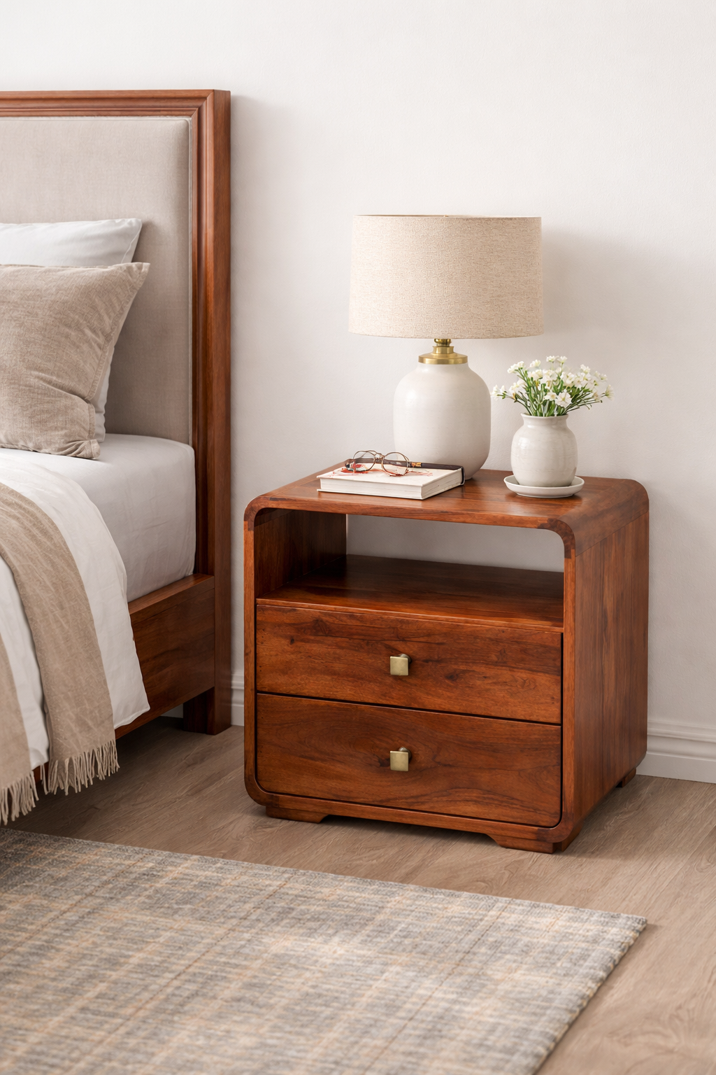 Solid Wood Bedside Table