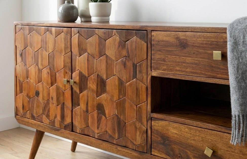 Mid-Century Modern Wooden Sideboard