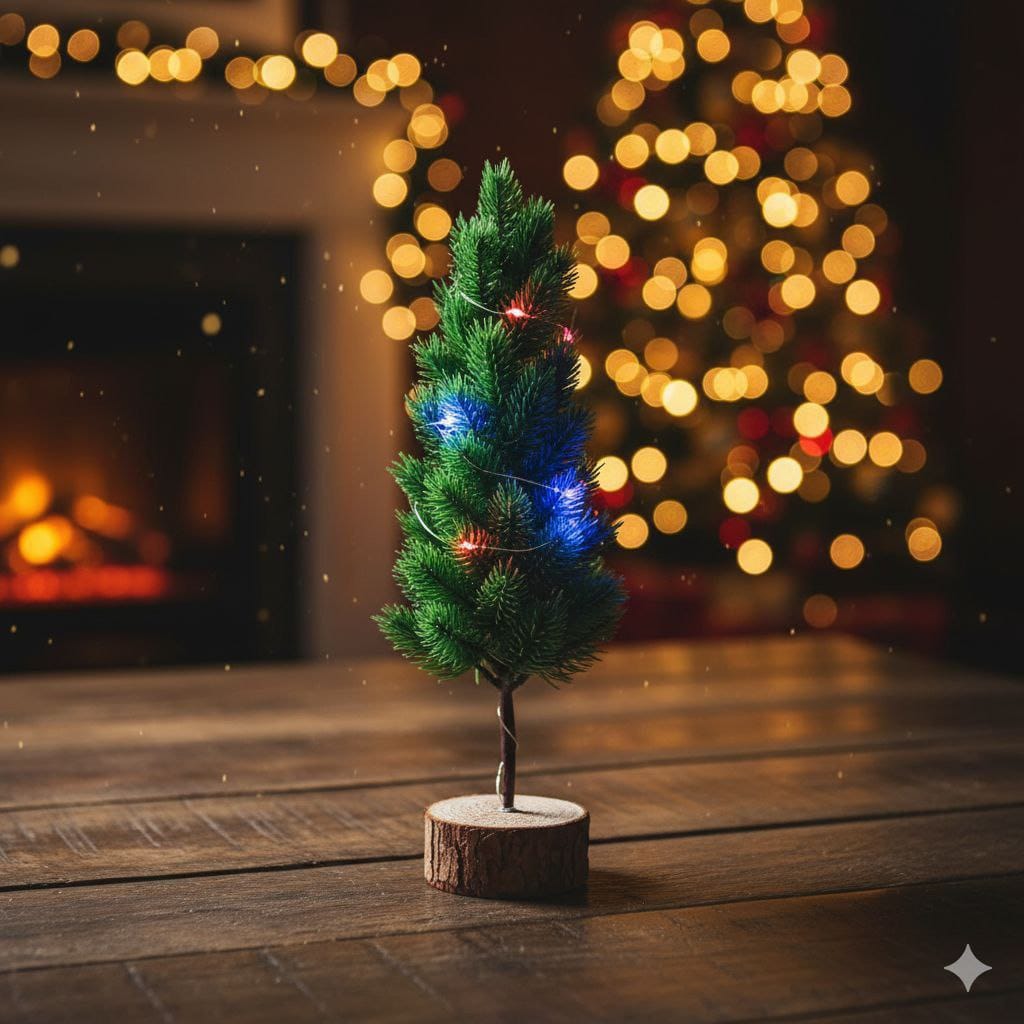 شجره خضراء مضيئه 