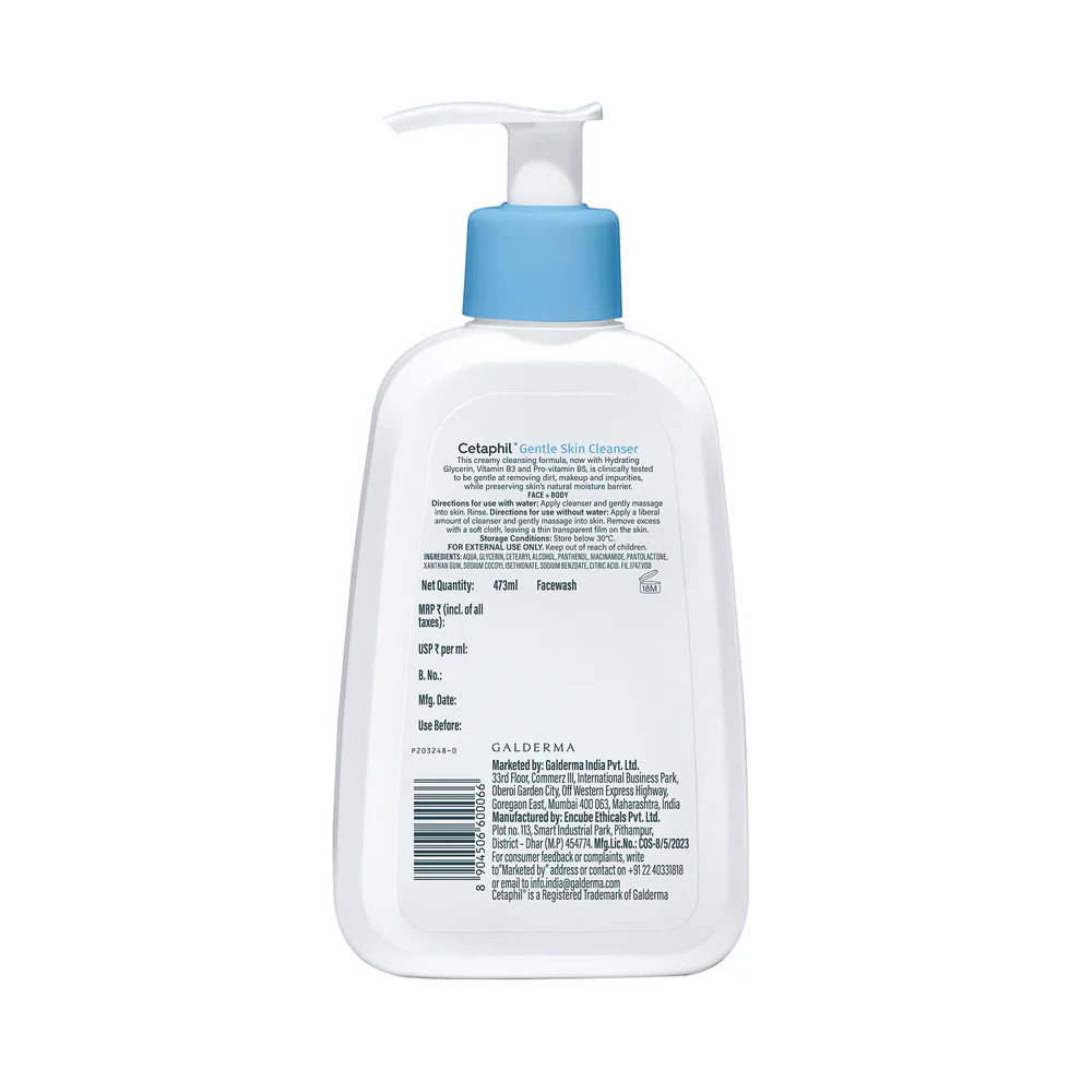 Cetaphil Gentle Skin Cleanser 250ml Face & Body Wash Sensitive Dry Skin