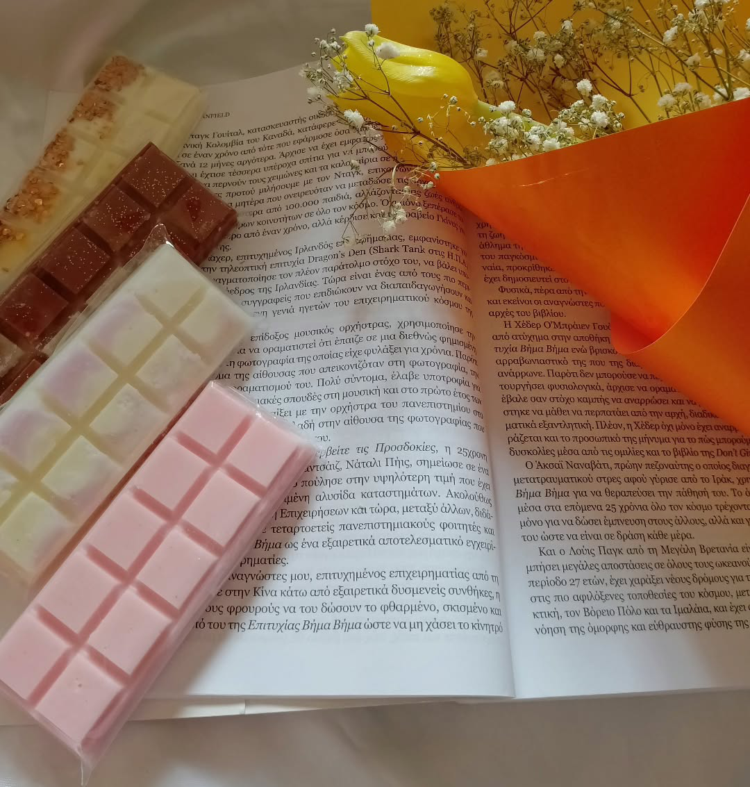 Wax Melts σε Σχήμα Μπάρας Σοκολάτας – Κόψε & Απόλαυσε το Άρωμα