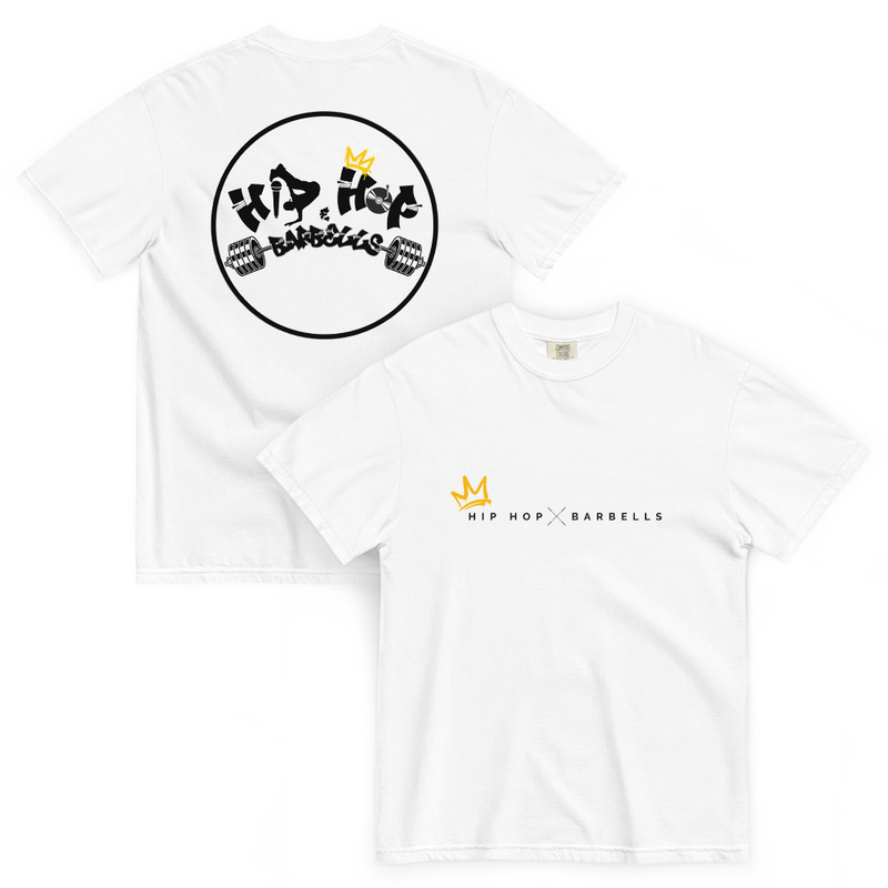 Hip Hop & Barbells Crown Tee - White