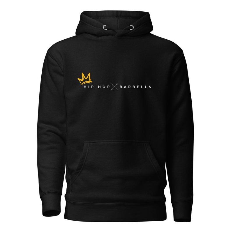 Hip Hop & Barbells Crown Hoodie - Black