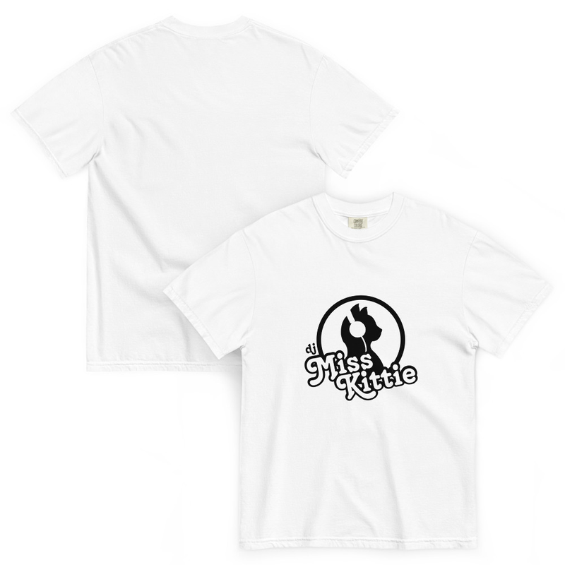 dj miss kittie logo T-Shirt - White