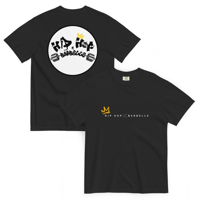 Hip Hop & Barbells Crown T-Shirt - Black