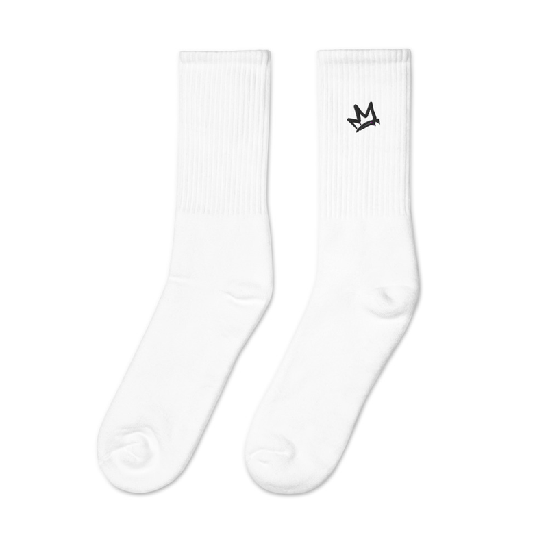 Hip Hop & Barbells Crown Embroidered Socks